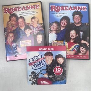 Roseanne DVD Lot Seasons 1 & 2 Complete Uncut Plus Road Trips Bonus Disc 3-Pack